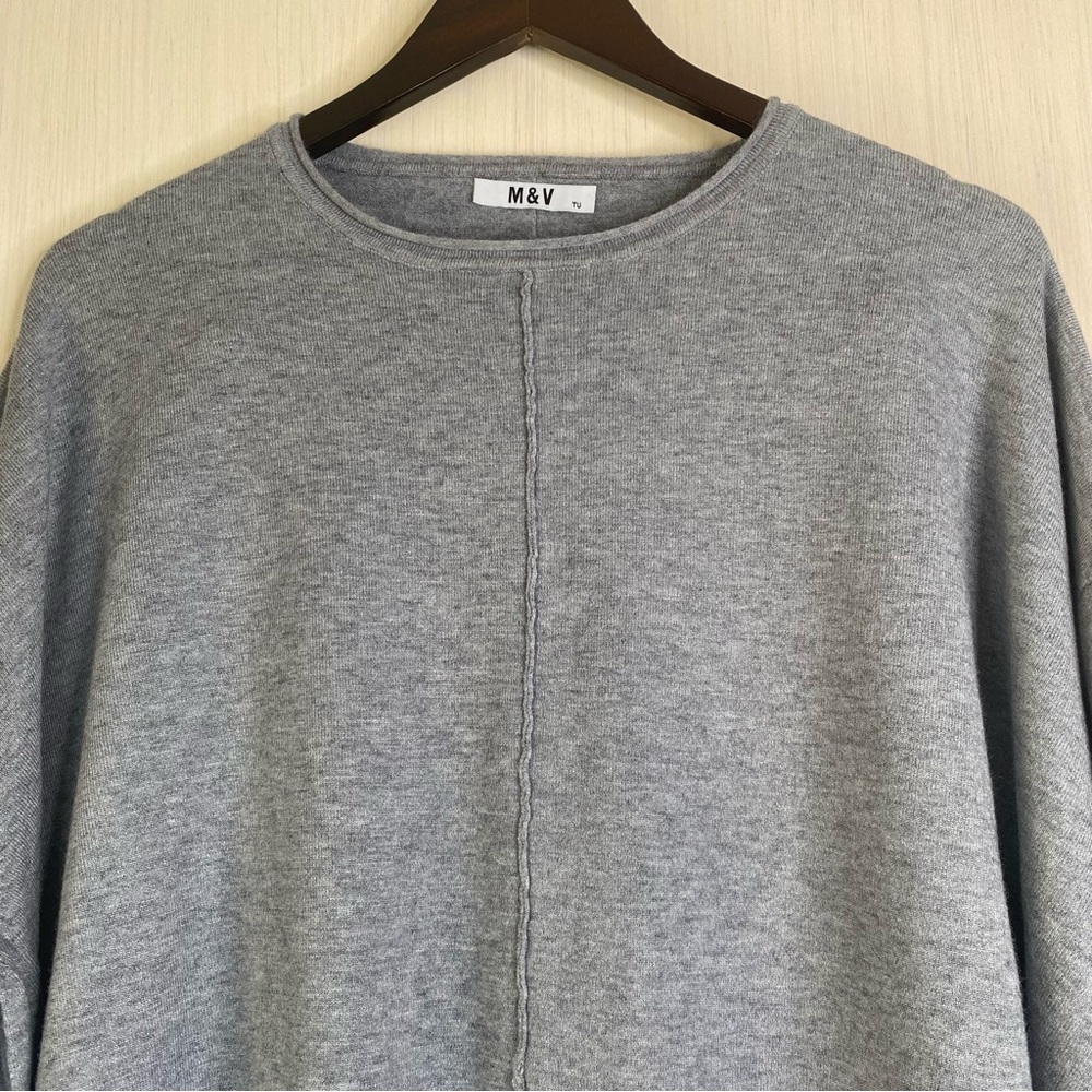 M & V Women’s Plus Sweater Soft Stretchy Oversized Crew Neck 2X/3X - Picture 3 of 10